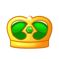 couronne dorée, objet de dessin animé isolé