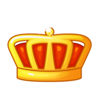 couronne dorée, objet de dessin animé isolé png