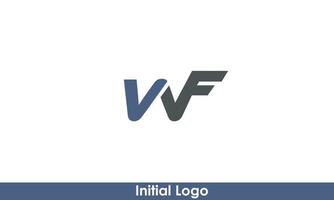 alfabeto letras iniciales monograma logo wf, fw, w y f vector