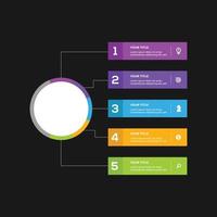 plantilla de diseño de infografía de vector de negocio de presentación con 5 opciones o pasos.eps