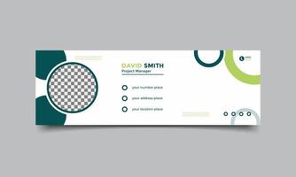 Unique Corporate email signature vector template design..eps