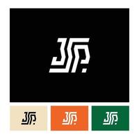 concepto de diseño de logotipo corporativo y minimalista para la abreviatura jsp vector