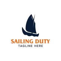 minimalist logo design for sailing company vector