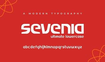 sevenia amulia ultimate lowercase alphabet serif font vector