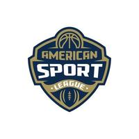 modern logo badge for american type sports vector