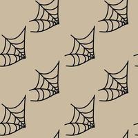 Vector halloween seamless pattern spider web clipart isolated. Funny, cute illustration for seasonal design, textile, decoration kids playroom or greeting card. Hand drawn prints and doodle.