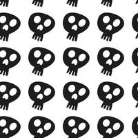 Vector halloween seamless patterns. Cartoon skulls. Halloween elements for scrap-booking. Illustration for seasonal design, textile, decoration  or greeting card. Hand drawn prints and doodle.