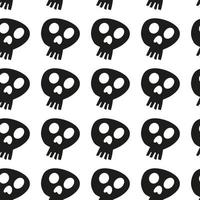 Vector halloween seamless patterns. Cartoon skulls. Halloween elements for scrap-booking. Illustration for seasonal design, textile, decoration  or greeting card. Hand drawn prints and doodle.