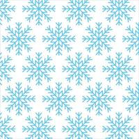 Cute Christmas seamless pattern with snowflakes isolated on white background. Happy new year wallpaper and wrapper for seasonal design, textile, decoration, greeting card. Hand drawn prints and doodle vector