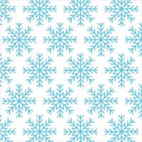 Cute Christmas seamless pattern with snowflakes isolated on white background. Happy new year wallpaper and wrapper for seasonal design, textile, decoration, greeting card. Hand drawn prints and doodle vector