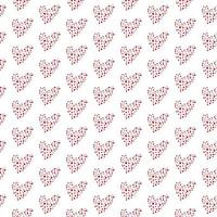 Cute hand drawn Valentine's hearts seamless pattern. Decorative doodle love heart shape in sketch style. Scribble ink hearts polka dot for wedding design, wrapping, ornate and greeting cards vector