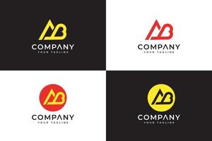 Creative monogram letter ab logo design vector