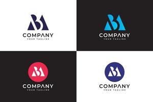 Modern letter ab logo template vector