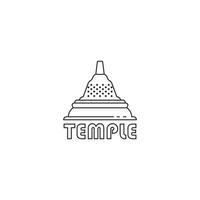 templo logo vector ilustración símbolo diseño