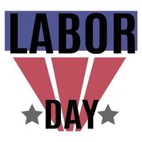 Labor Day, idea for a poster with a thematic inscription and a background of red and blue quadrilaterals vector