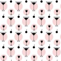 Seamless pattern icons in the form glasses and spots in trendy colors on a transparent background. vector