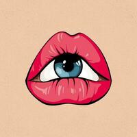 Eyelips Design Stock A beauty that is represented by the way of seeing and saying vector