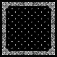 Simply Bandana decorated with white geometric ornament lines that can be applied to fabrics of various colors vector