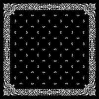 Simply Bandana decorated with white geometric ornament lines that can be applied to fabrics of various colors vector