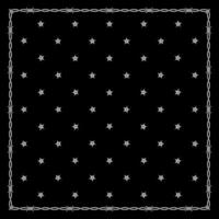 Simply Bandana decorated with white geometric ornament lines that can be applied to fabrics of various colors vector