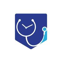 plantilla de diseño de logotipo de vector de tiempo médico. concepto de logotipo de salud y medicina o farmacia.