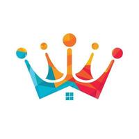 Home king vector logo design.