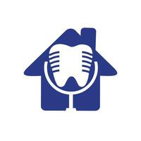 plantilla de diseño de logotipo de vector de podcast dental.