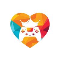 Game king vector logo design.