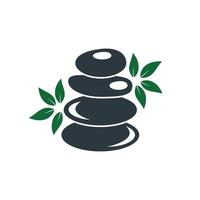 Diseño de logotipo vectorial de spa y meditación. concepto de logotipo zen y bienestar. vector