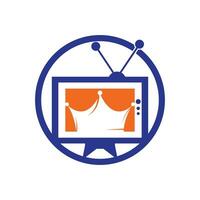 King TV vector logo design template.