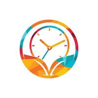 Nature time vector logo design template. Energy time and diet time logo concept.