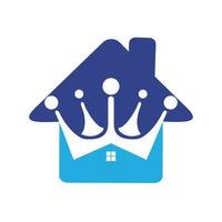 Home king vector logo design.