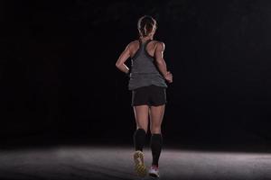 female runner training for marathon photo