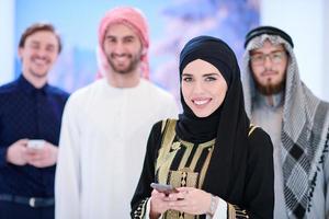 portrait of young muslim people photo