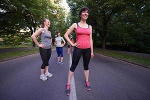 people group jogging photo