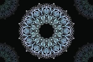 Ornamental round lace pattern on white background vector