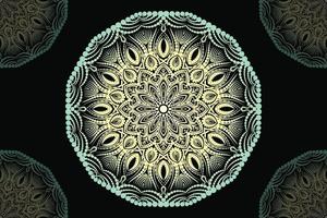 Ornamental round lace pattern on white background vector