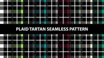 Collection of plaid tartan vector seamless pattern