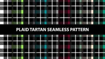 Collection of plaid tartan vector seamless pattern