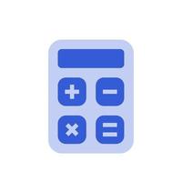 vector de icono plano de calculadora