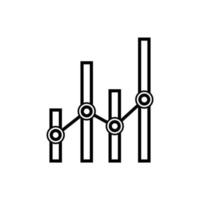 bar chart analysis icon vector