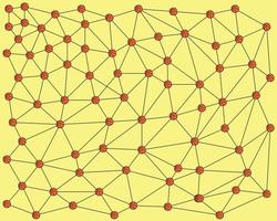 Geometric triangle pattern background with orange basketball vector