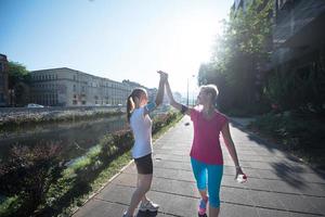 congratulate and happy to finish morning workout photo