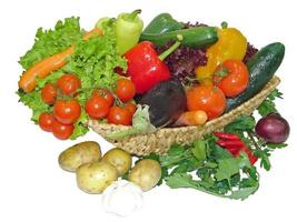 fresh vegetables in basket photo