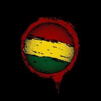 Bloody Flag Bolivia Iconic Style vector