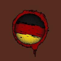 Bloody Flag Germany Iconic Style vector