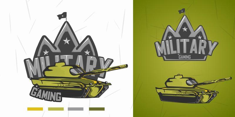 Military tank gaming mascot logo