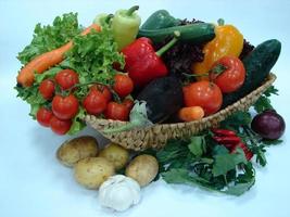 fresh vegetables in basket photo