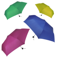 Sun umbrellas, rainproof, various colors with cut out isolated on background transparent png