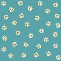 Pattern in blue with dog paws. The print is suitable for clothing, children's clothing, bed linen, icons, stickers. vector